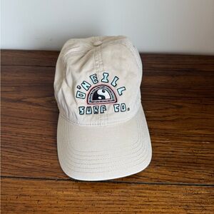 O'Neill Embroidered Irving Dad Hat Beige Surf Co. Yin Yang Adjustable Cap